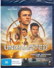 Uncharted Blu-ray Bluray NEW Region B Tom Holland Mark Wahlberg