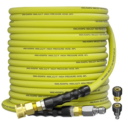 #ad Pressure Washer Hose 50FT 3 8quot; for Cold and Hot Water 212°F with Swivel Qu $74.65