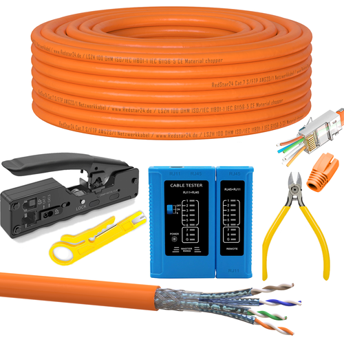 Cat7 Verlegekabel Netzwerkkabel Datenkabel Kat Lan Kabel Ethernet Simplex Duplex - Afbeelding 31 van 66