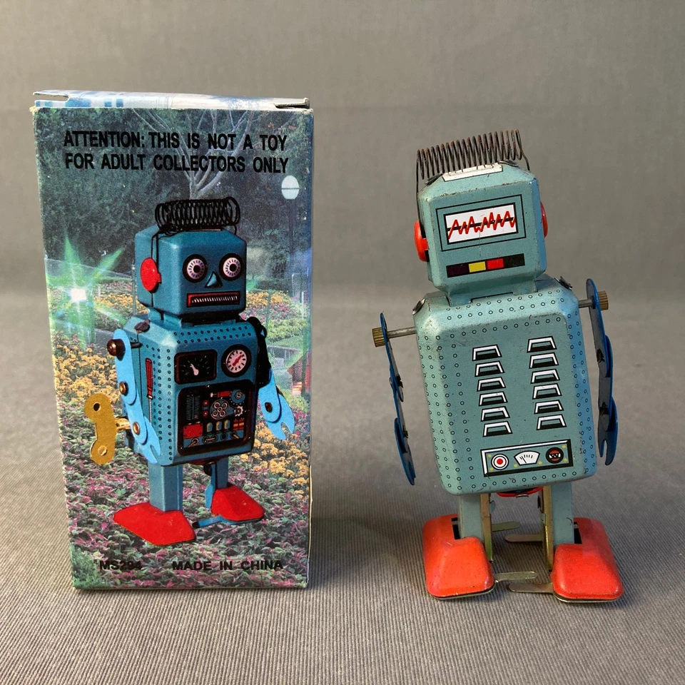 ROBOT MS 294 | Mechanical Wind-Up Collectible | Modern Metal | Boxed, untested - Imagen 3 de 4