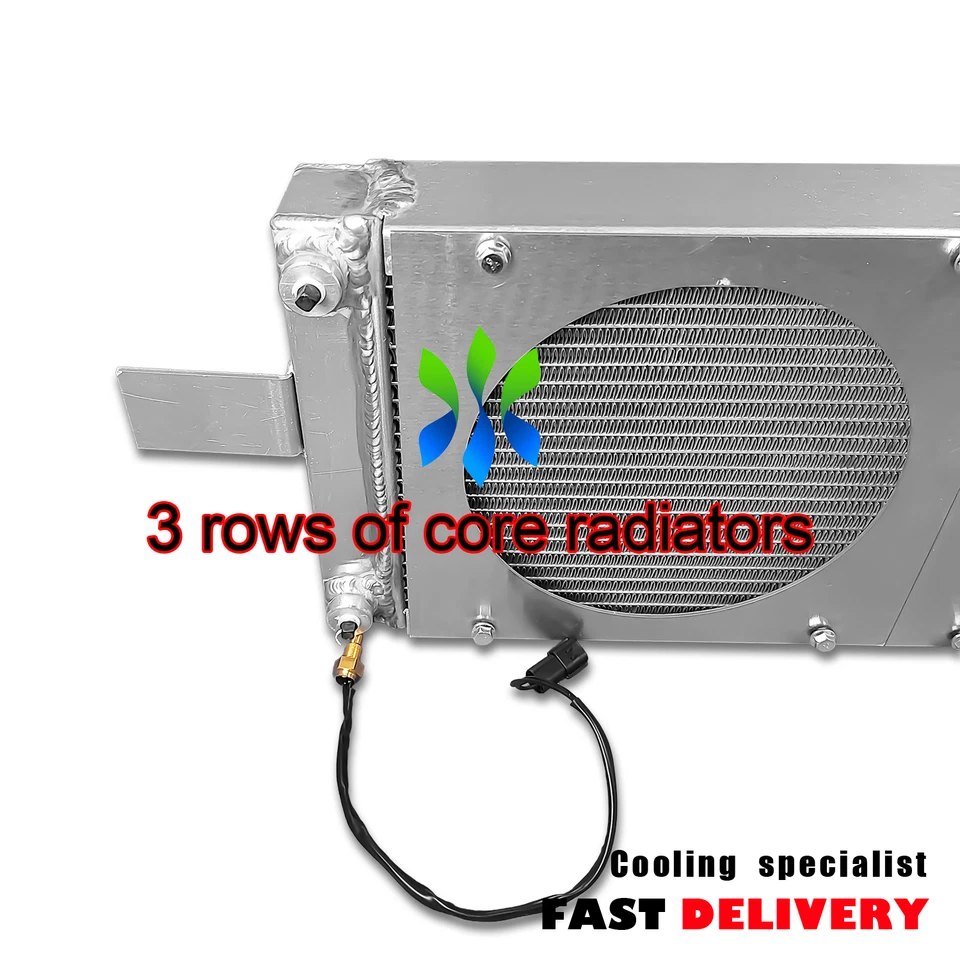 Universal Pocket Tucked Aluminum Radiator For Honda Civic CRX - RH249525 3 Rows - Image 4 of 4