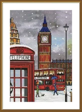 Creative Сross Stitch Embroidery Kit "And in London - a snowball" Nova Sloboda