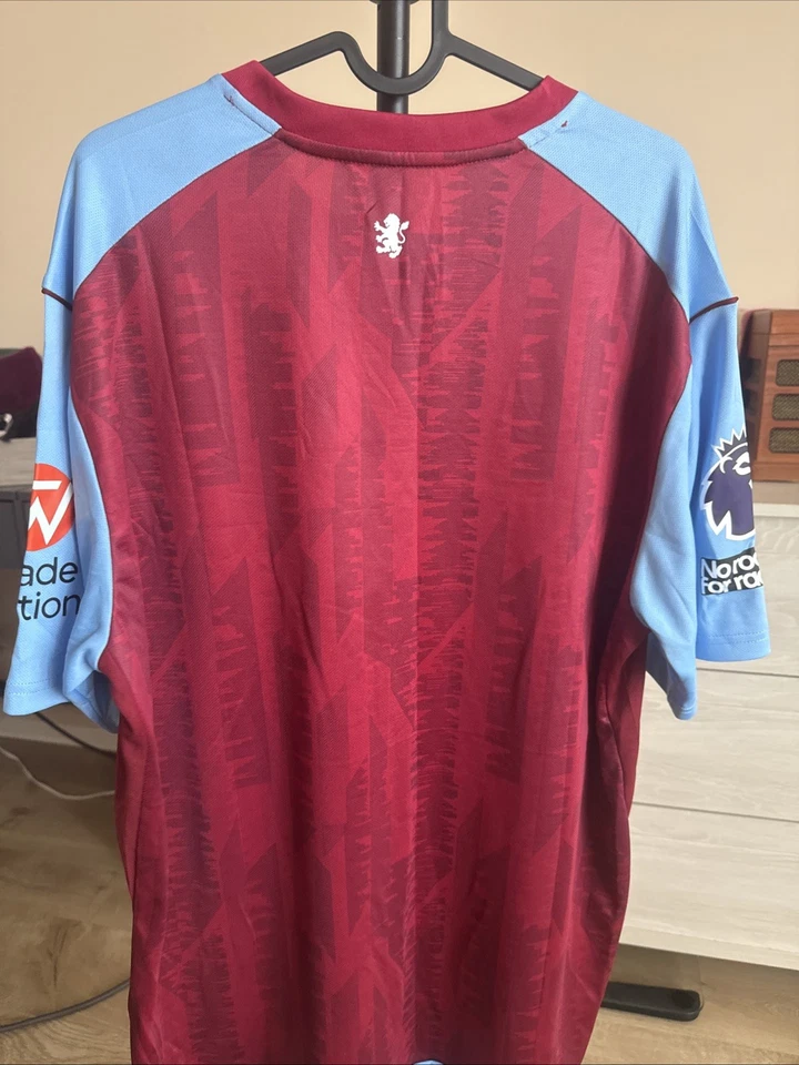 Aston Villa Home Shirt Soccer Jersey Football Size L - Image 2 of 2