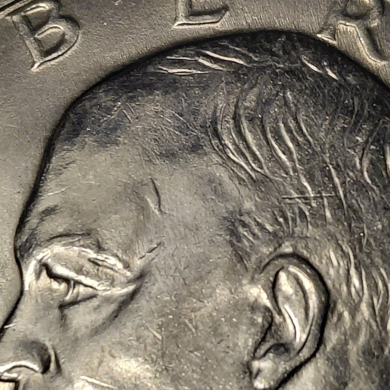 Two "Talon Head" vaiety Eisenhower Dollars. Both are 1971 D.