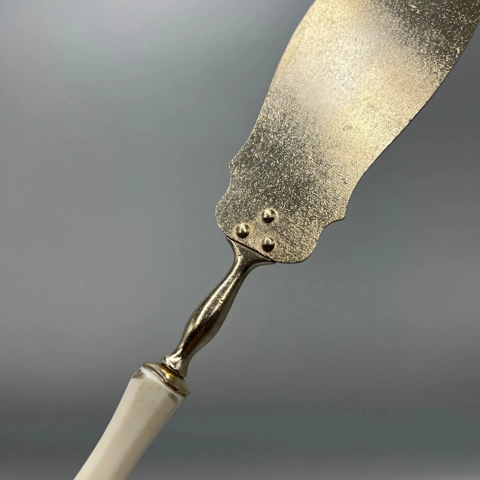 Старинный русский нож большой алюминиевый плеча гравировка пластиковая ручка 33g - Изображение 4 из 4