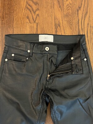 April 77 Joey Vegan Leather Pants Black Skinny Fit 25 | eBay