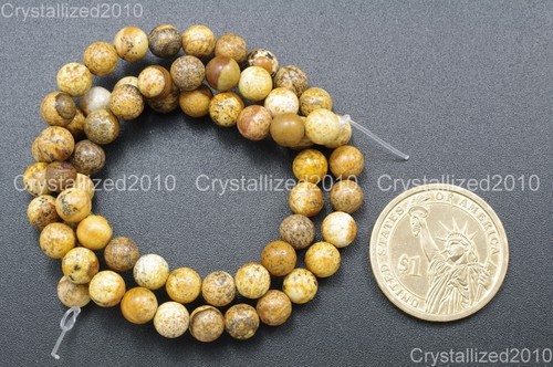 Natural Picture Jasper Gemstone Round Beads 2mm 4mm 6mm 8mm 10mm 12mm 14mm 16'' - Picture 10 of 13