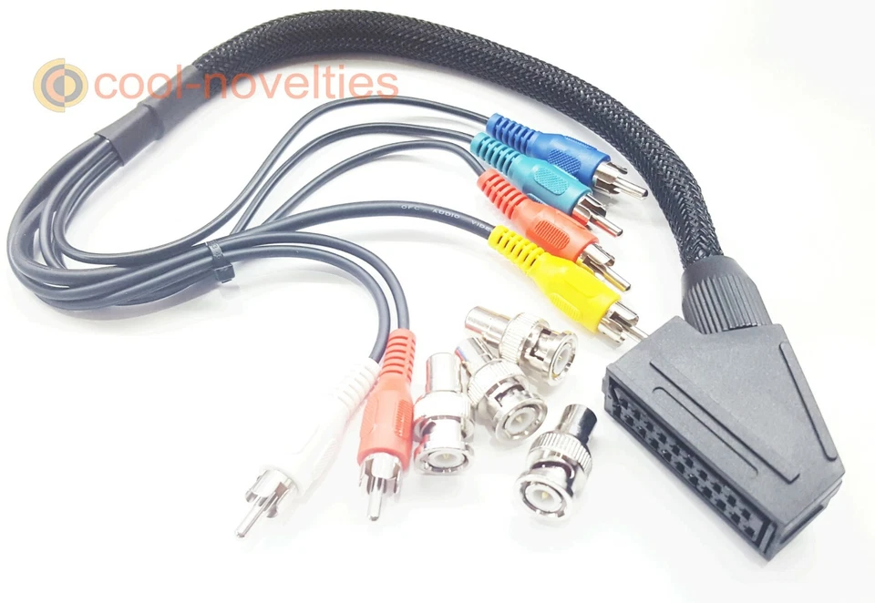 SONY PVM MONITOR 4 x BNC 2 x PHONO INPUT TO RGB SCART ADAPTER BREAKOUT CABLE - Image 4 of 4