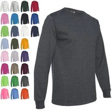 NEW Fruit Of The Loom Tee Heavy Cotton Men's S-3XL Long Sleeve T-Shirts WD930