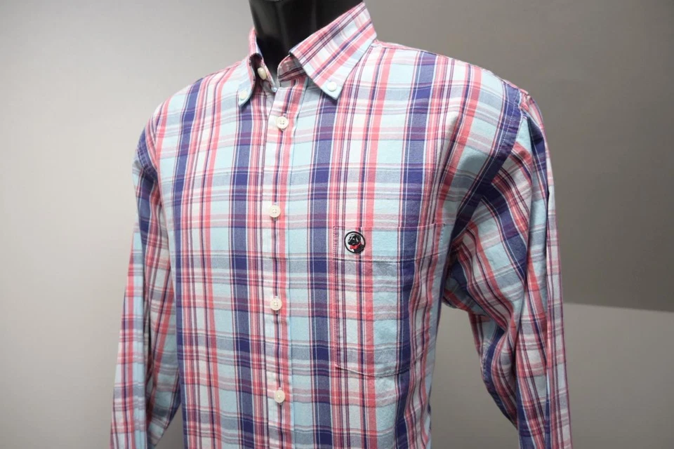 Southern Proper Dress Shirt Plaid Long Sleeve Classic Fit Mens Size Medium - Image 3 of 4