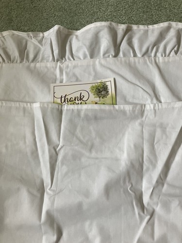 NEW Shabby White Ruffle Pillow Sham QUEEN Size Farmhouse Cottage French Country - Picture 16 of 24