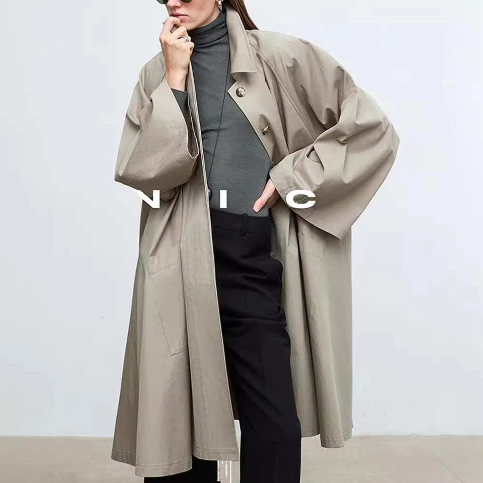 THE ROW Womens Cotton Trench Niche Designer Coat Jacket - Image 4 of 4