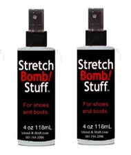 (2) 4oz Bottles of Shoe STRETCH BOMB Works Best on BOOTS SHOE STRETCHER