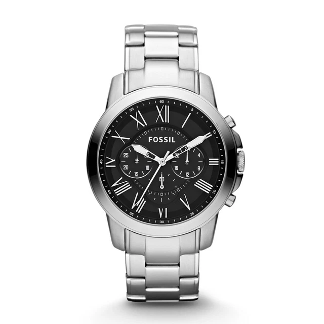 Fossil Grant Stainless Steel Band Wristwatches with Chronograph