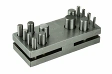 14 PC 1/8-5/8" Circle Round Disc Cutter W/Punch Gold Silver Metal Jewelry 3-16mm