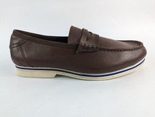 Jasper Conran Brown Leather Loafers Slip On Shoes UK 7 EU 41