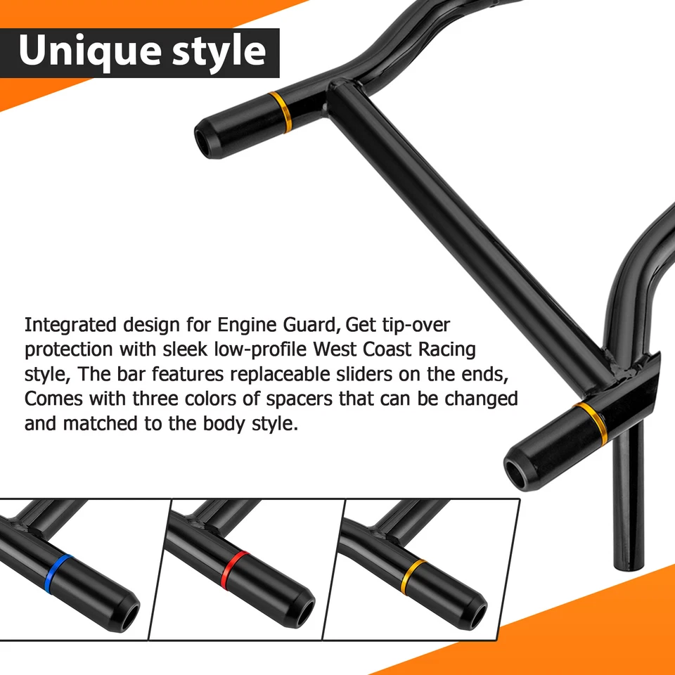 Barra de choque trasera protectora de alforja 1997-2008 para Harley Touring Electra Street Glide Foto 3 de 4