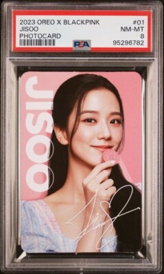 BLACKPINK JISOO ユニバーサル PSA 8 - 2023 OREO X BLACKPINK JISOO PHOTOCARD #01 NEAR MINT