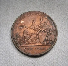 1833 American Institute of New York Robinson Jones& Co Hard Times Token AM759