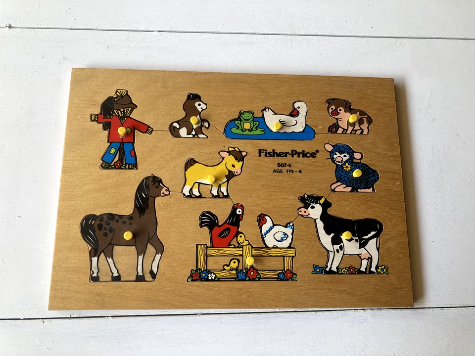 Puzzle Fisher price vintage en bois - Photo 1/1