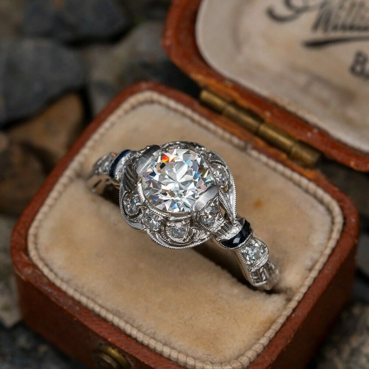 Silver vintage hotsell engagement rings