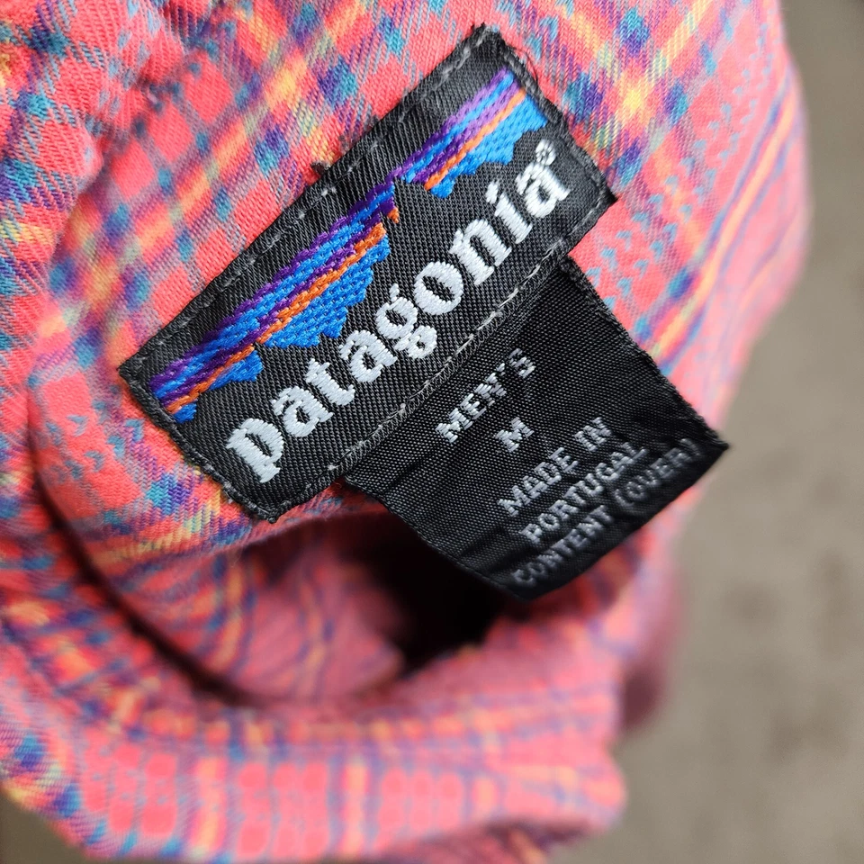 Camisa Patagonia a Cuadros Abotonada Talla Mediana Naranja Foto 4 de 4