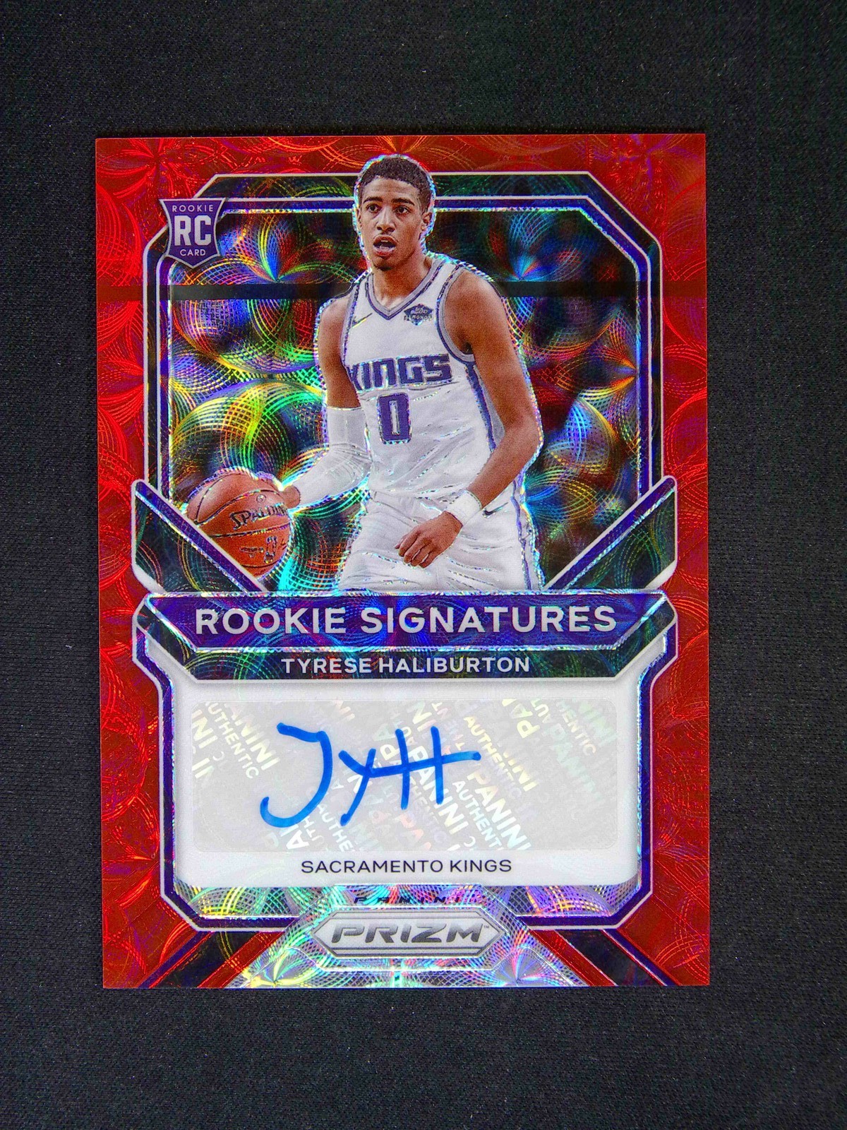 2020-21 Panini Prizm Tyrese Haliburton RC Rookie Signatures Auto Red Choice