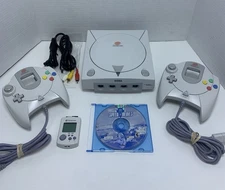 🔥 Sega Dreamcast Console Bundle 2 Controllers,VMU, Cables,Game,Tested! HKT-3020