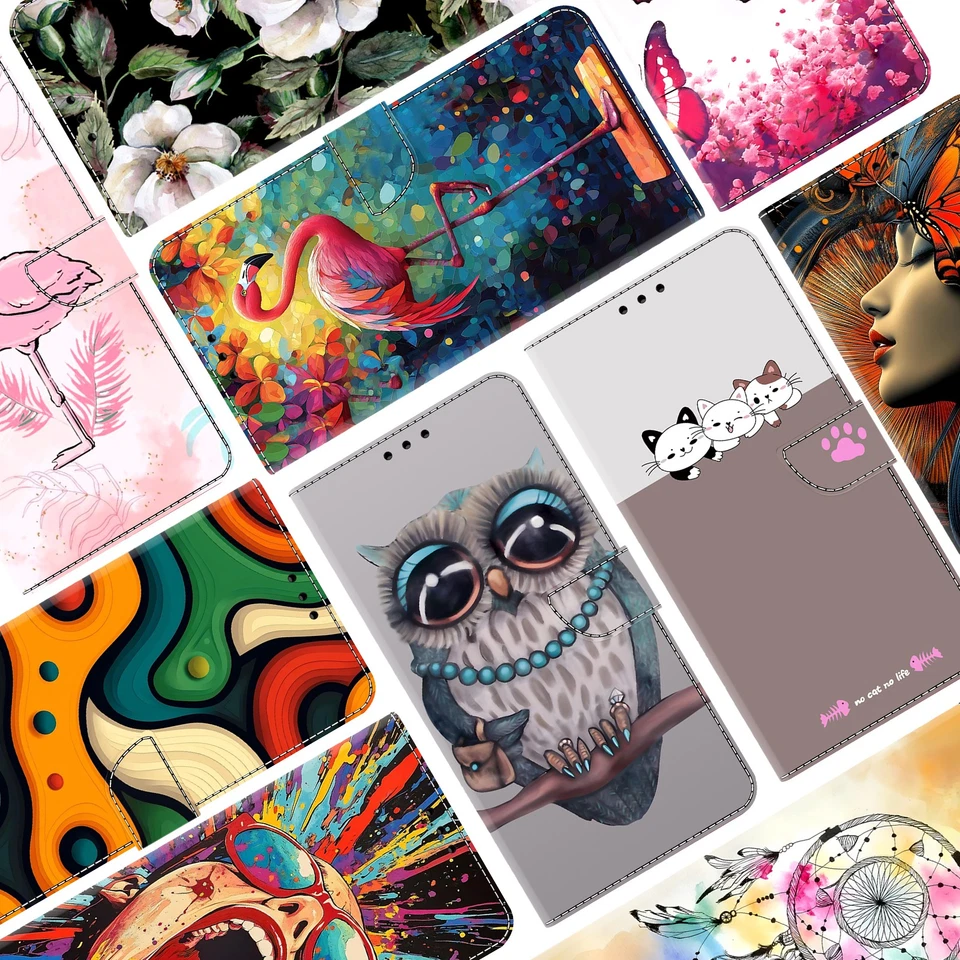 Girl Flower Wallet Phone Case for Samsung A34 A35 A15 A16 A55 A07 A54 A53 A24 - Image 4 of 4