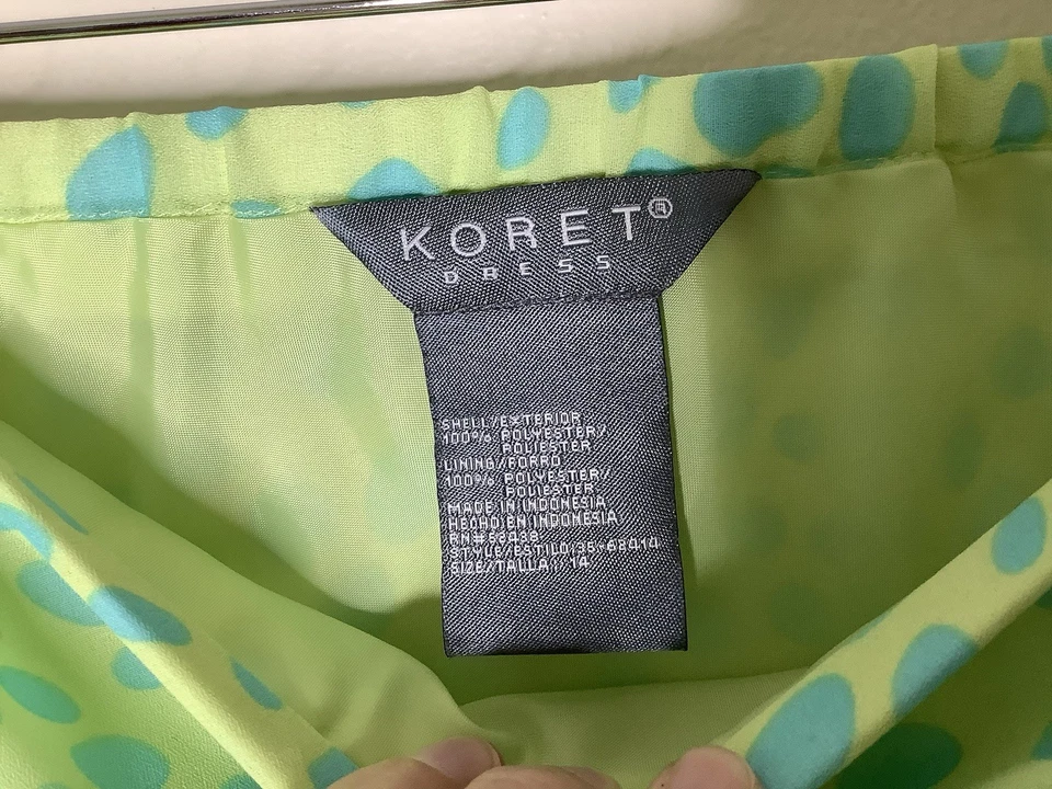 Falda midi vintage Y2K Koret colorida a lunares talla 14 Foto 4 de 4