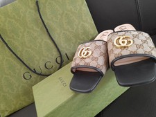 Gucci Pantoletten in klassischen GG Muster, Neu, 100% Original, mit Karton Gr 41