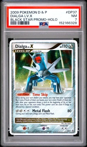 2009 POKEMON DIAMOND & PEARL BLACK STAR PROMO #DP37 DIALGA LV.X-HOLO PSA 7