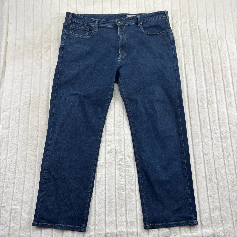 Pantalones de mezclilla Orvis Five Pocket para hombre talla 40x30 lavado oscuro elástico pierna recta 2ML2 Foto 2 de 4