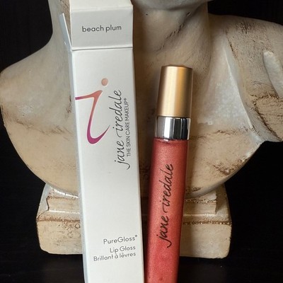 Jane Iredale PureGloss Lip Gloss Beach Plum Shimmer Pink Brown New in Box