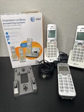 AT&T 3 Handset Cordless Telephone Answering System Call ID Wireless EL52303