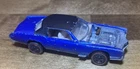 Vintage 1968 Hot Wheels Redline Custom Eldorado Blue - broken Hood Clip