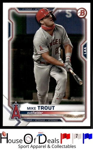 2021 Bowman 5x7 #17 Mike Trout Los Angeles Angels Card