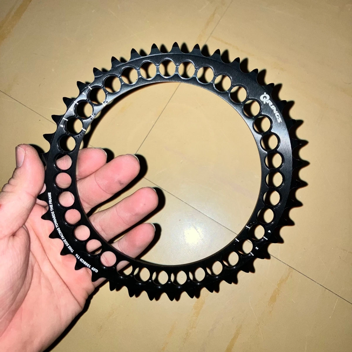 Pédalier double NERVAR en aluminium 50/40 vélo vintage 14x1.25 France