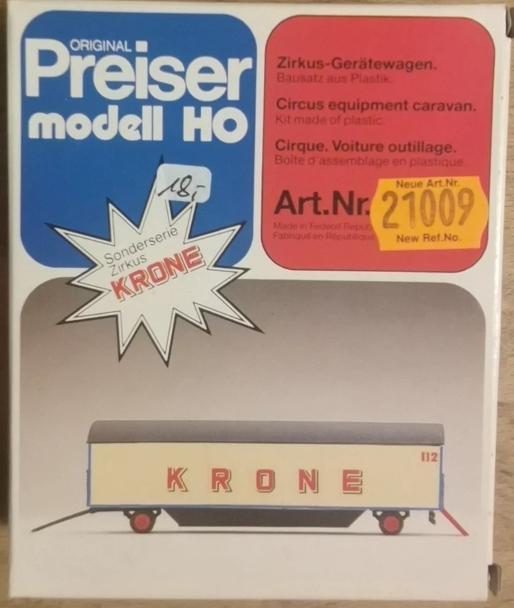 Preiser 30609 Circus Krone Gerätewagen lang LKW Modell 1:87 H0 OVP - Bild 2 von 2