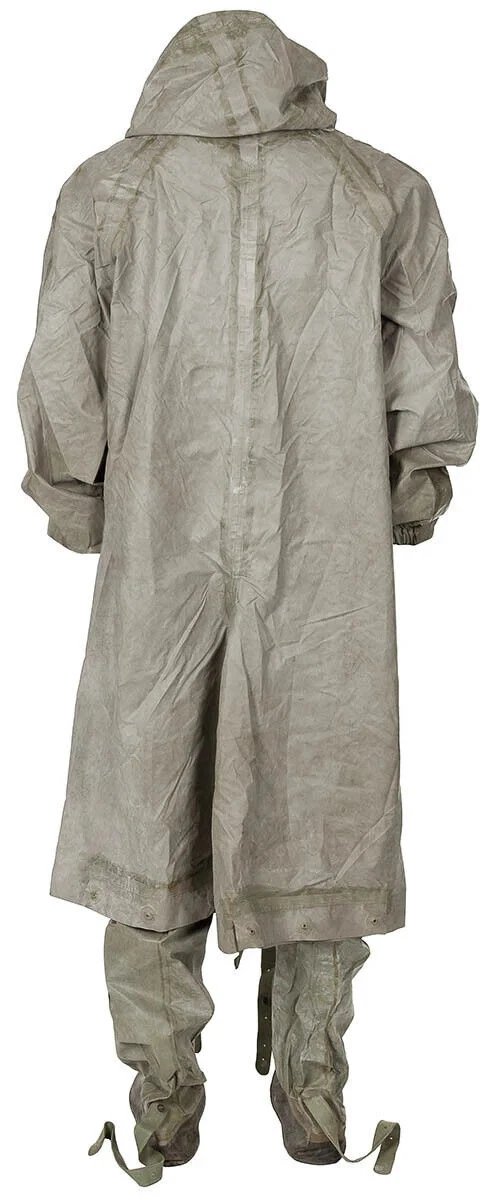 Conjunto de traje de protección del ejército polaco NBC verde genuino excedente militar usado