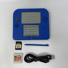 Tested Nintendo 2DS Console - Electric Blue + Charger, Game, Stylus, 4GB SD