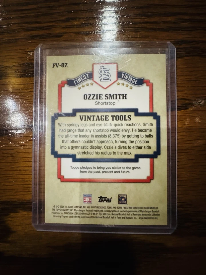 2014 Topps Finest - Vintage Rickey Henderson/Ozzie Smith Lot - Image 4 of 4