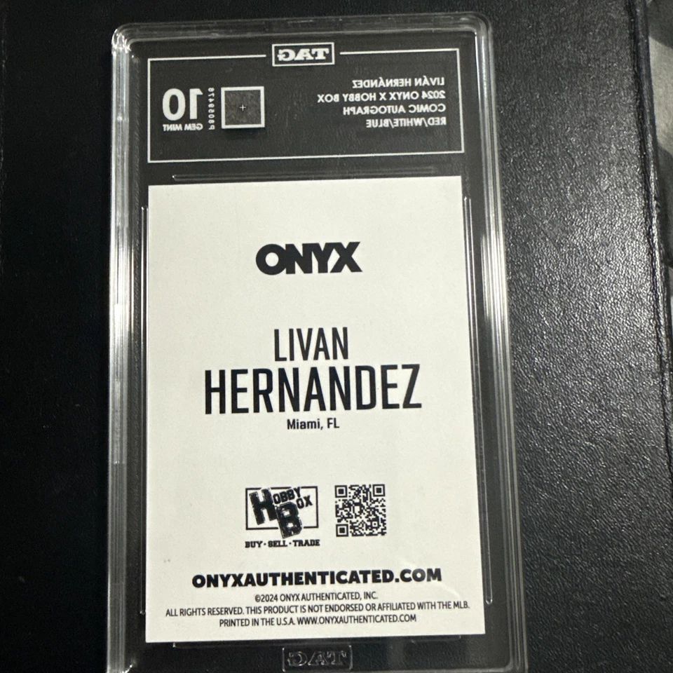 2024 Onyx x Ливан Эрнандес автограф ярлык драгоценный камень новом 10 синий подпись - Изображение 3 из 3