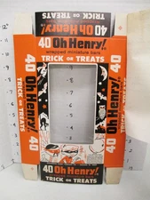 Williamson Candy bar company 1960s BOX store display OH HENRY halloween SAMPLE