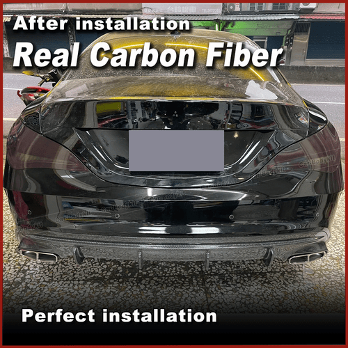 Carbon Heckdiffusor Heckansatz Spoiler Passt für Mercedes C117 CLA250 CLA45 AMG - Bild 4 von 11