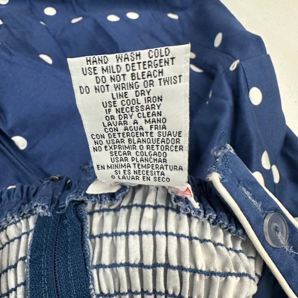 R&K Originals Womens Dress Size 12 Navy White Polka Dot Vintage Retro Pinup - Image 4 of 4