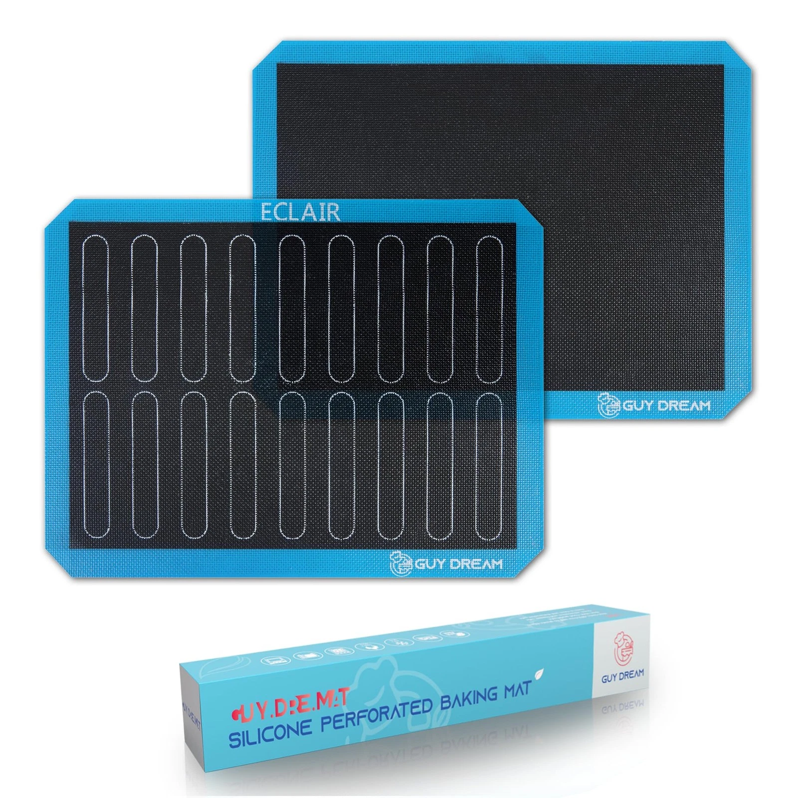 2PCs GUY DREAM Perforated Silicone Baking Mat 11-4/5" x 15-3/4" - Eclair Mat ...