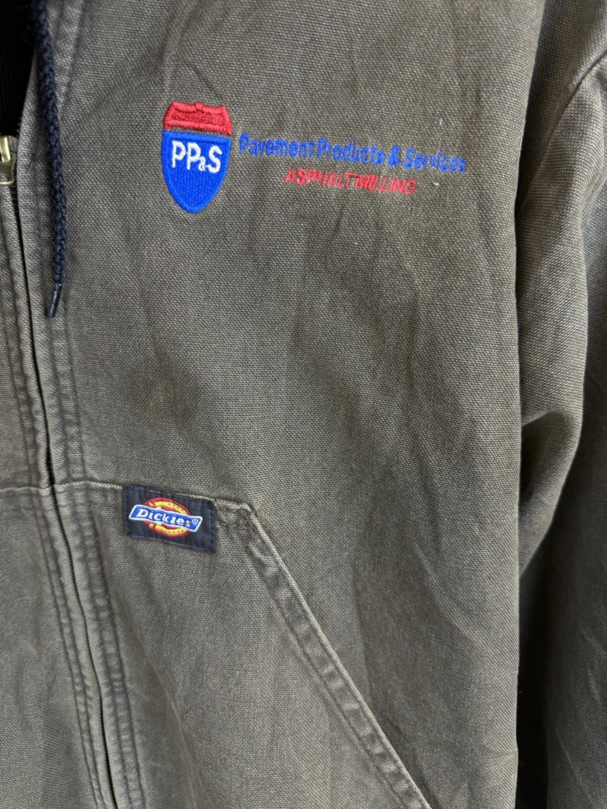 Vintage 90s Dickies Faded Green Distressed Work Jacket Carhartt Style Workwear M - product detail image 12