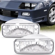 2x Clear Lens Front Bumper Turn Signal Light Assembly For Chevy Camaro 1985-1992