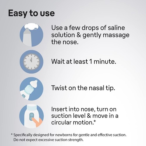 Braun Electric Nasal Aspirator for Newborns, Babies and Toddlers - Picture 5 of 8